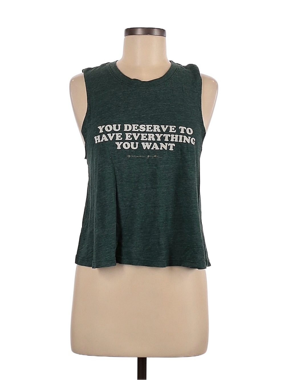 Spiritual Gangster Sleeveless Muscle Tee Tank T-Shirt Green Medium